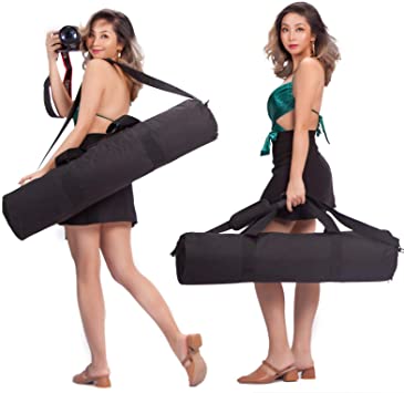 Tripod Bag 35in Case Foam Padded - 1680D Nylon - Adjustable Shoulder Strap - 90cm x 20cm - Large Sturdy Storage Bag for Photography Equipment Monopod Light Stand