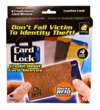 Card Lock RFID Protection Sleeves Leather Print - As Seen On TV