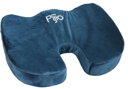 Insane 4 Day Sale - Expires 22016 Midnight - Pijio Coccyx Orthopedic Comfort Memory Foam Seat Cushion Navy Blue