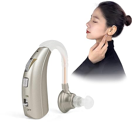 Britzgo Digital Hearing Aids Amplifier Rechargeable with adjustable mode Doctor and Audiologist Designed (Silver)