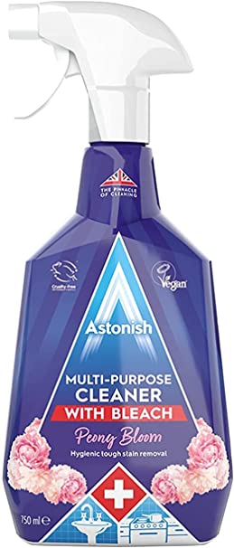 Astonish Stubborn Stain Removing Multi-Purpose Cleaner Spray with Bleach, 750ml | Vegan & Cruelty-Free