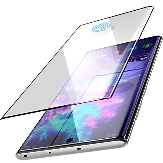 TOZO Samsung Galaxy Note 10 Plus Screen Protector Glass [ 3D Full Frame ] Premium Tempered 9H Hardness Super Easy Apply for Samsung Galaxy Note 10  5G Work with Most case (Black Edge)