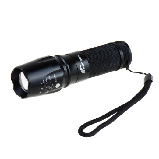 Moobom XM-L T6 2000 Lumens,5 Adjustable Modes Zoomable LED Tactical Flash light Torch Lamp Aluminum LED Flashlight Lighting Lamp