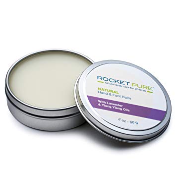 Natural Hand and Foot Balm for Athletes with Lavender and Ylang Ylang. for Dry Cracked, Damaged Heels from Running, Hiking. Moisturize Dry, Chapped Hands from Climbing, Lifting and Other Sports.