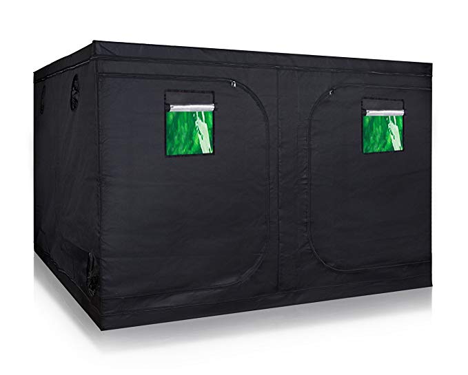 TopoLite 120"x120"x80" Grow Tent for Hydroponic Indoor Growing System Dark Room Grow Boxes w/Viewing Window