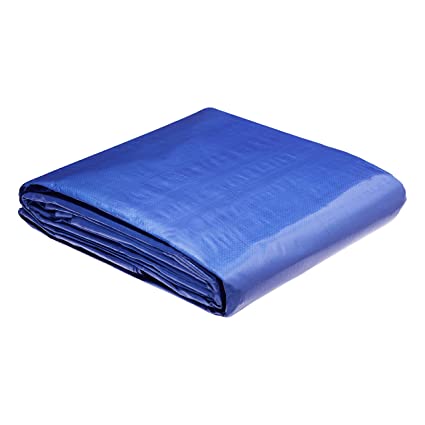 AmazonCommercial Multi Purpose Waterproof Poly Tarp Cover, 20 X 30 FT, 5MIL Thick, Blue, 2-Pack