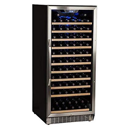 Edgestar CWR1211SZ 121 Bottle Single Zone Built-in Wine Cooler - Stainless Steel and Black