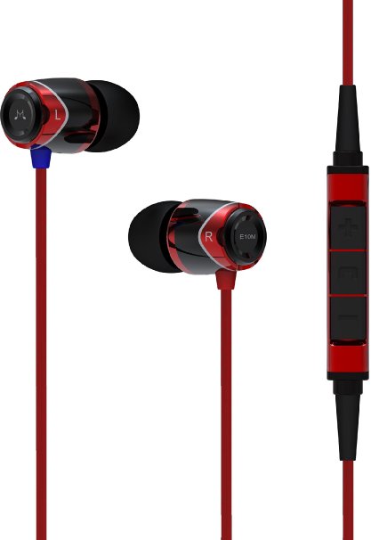 SoundMAGIC E10M In-Ear Headset for iPhone, iPad, Ipod (Black/Red)