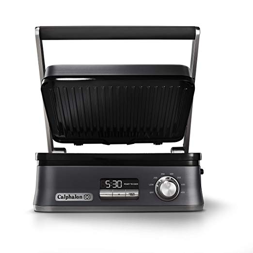 Calphalon Even Sear Multi-Grill, Dark Stainless Steel