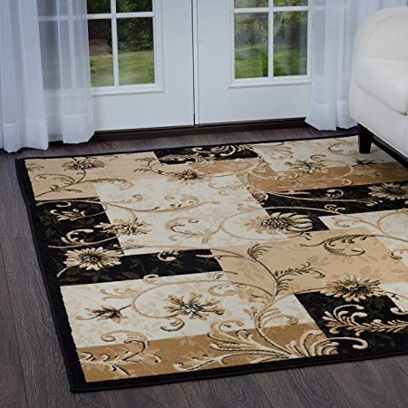 Home Dynamix Optimum Byron 7'8" x10'4 Area Rug in Black