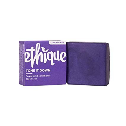 Ethique Eco-Friendly Purple Conditioner Bar for Blondes & Silver Hair, Tone It Down - Sustainable Natural Conditioner, Soap Free, Sulfate Free, Vegan, Plant Based, 100% Compostable & Zero Waste 2.12oz