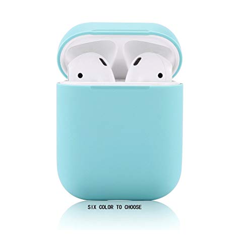 AirPods Case,Teyomi Protective Silicone Cover Skin with Sport Strap for Apple Airpods Charging Case (Light Blue)