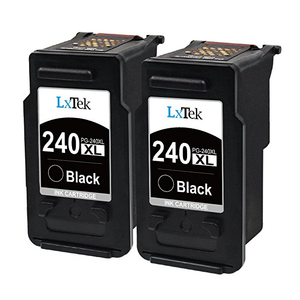 LxTek MG3620,Remanufactured for Canon PG-240XL 240XL 240 XL Ink Cartridge High Yield (2 Balck) for Canon PIXMA MG3620 MG3520 MG3220 MX472 MX452 MX532 MG2120 MG2220 MG3122 MG4120 MX392 MX432 MX512