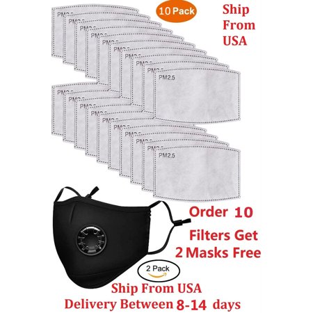 10Pcs PM2.5 Activated Carbon Filter Breathing for Mask