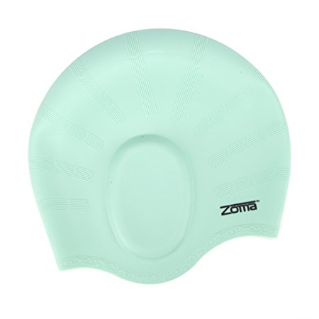 Swim Cap for Women and Men with Average or Large Heads - Great for Adults, Older Kids, Boys and Girls - FREE Nose Clip