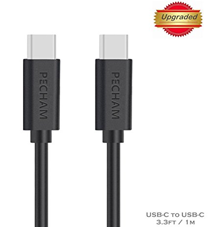 PECHAM USB Type C Cable USB-C to USB-C (3.3ft) With 56k Ohm Pull-up Resistor for Nexus 6P 5X, OnePlus 2, Lumia 950 950xl, LG G5, New MacBook, ChromeBook Pixel and Other Type-C Devices