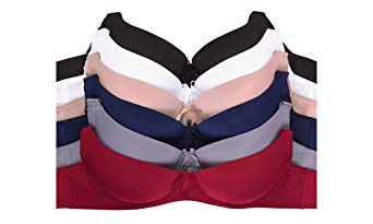 Pack of 6 Women Basic Plain Solid Bras - 4235