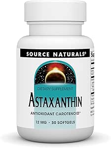 Source Naturals Astaxanthin, Antioxidant Carotenoid, 12mg - 30 Softgels