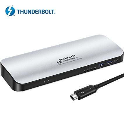 [Thunderbolt Certified] Nekteck Thunderbolt 3 PD Docking Station, Supports 4K HD Display, 60W Power Delivery, 4K HDMI2.0@60Hz, 5 USB 3.0 ports, for MackBook Pro Late 2016/2017 & Specific Windows/macOS