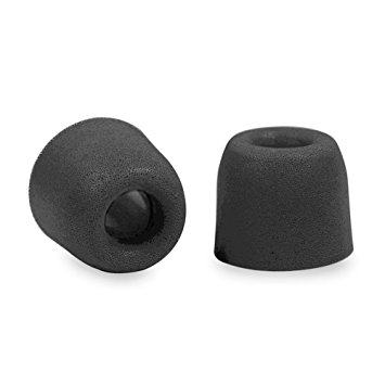 KingYou Premium Replacement Memory Foam Earphone Earbud Tips Isolation for In-Ear Headphones T400 (Black)