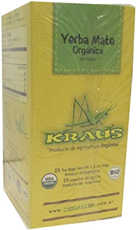 Organic Yerba Mate Kraus Teabags x 50