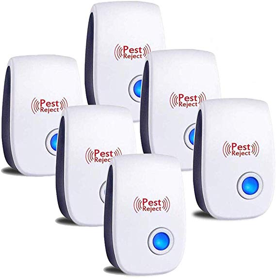 Bocianelli 2019 Upgrade Ultrasonic Repellent 6 Pack,Pest Control Ultrasonic Repellent, Electronic Insects  Rodents Repellent for Mosquito, Mouse, Cockroaches,Rats,Bug, Spider, Ant