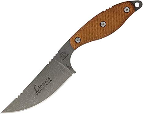Tops TPLIONTBF Lioness Rockies 7.625" Fixed Knife w/Tan Handle