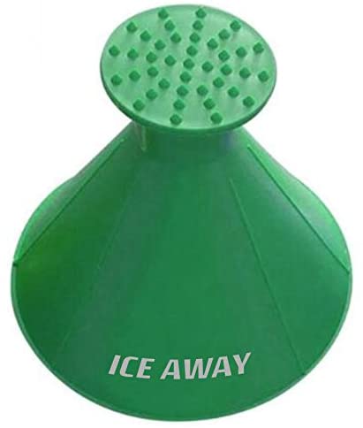 All Natural Advice ICE Away Magic Ice Scraper - Easy Grip Snow and Ice Removal Tool   Funnel (Green)