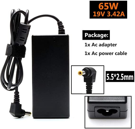 PA-1650-01 Ac Adapter Charger Power Cord Supply for Asus X551 X551M X551CA X551MA; Asus AD887320 ADP-65DW B ADP-65GD B ADP-65NH A EXA0703YH PA-1650-66 PA-1650-78 SADP-65NB AB; 19V/3.34A 65W