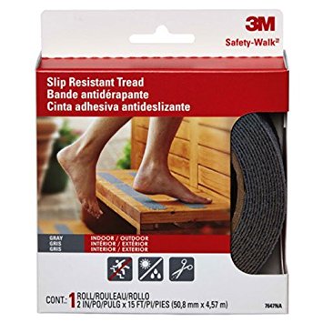 3M Safety-Walk Gray Indoor/Outdoor Tread, 2-Inch by 180-Inch Roll, 7647NA