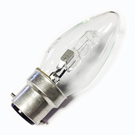 10 x Quality Dimmable 42w BC B22 Bayonet Cap Fitting Candle Low Energy Saving Halogen Light Bulbs By PowerSaveBulbs