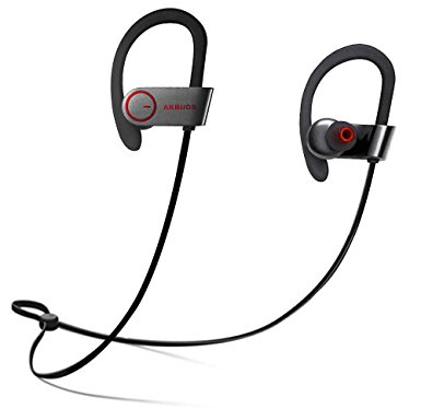 Akbuds Bluetooth Earbuds, Wireless Sports Beats Sound Quality Ultra Lightweight Stereo Running Headphones /Headset Noise Cancelling In-Ear Earphones With Micphone for iPhone and Android Cell Phones