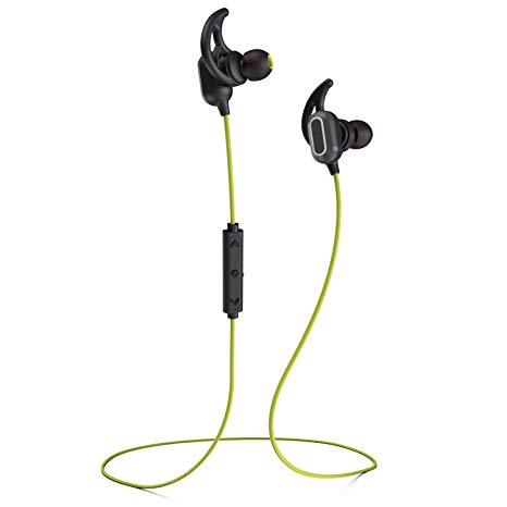 Phaiser BHS-760 Bluetooth Headphones, Magnetic Wireless Bluetooth 5.0 Sport Headset for Running, Sweatproof Cordless Earphones with Mic for Working Out, Comfortable Earbuds for Exercise, Limegreen