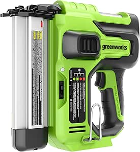 Greenworks 24V 18-Gauge Brushless Cordless AirStrike Brad Nailer (Tool Only), Green