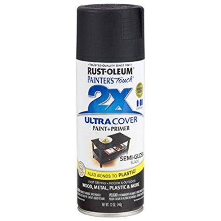 Rust-Oleum 249061 Painter's Touch Multi Purpose Spray Paint, 12-Ounce, Black