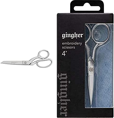 Gingher 8-Inch Knife Edge Dressmaker's Shears & Inc Classic 4" Embroidery Scissors