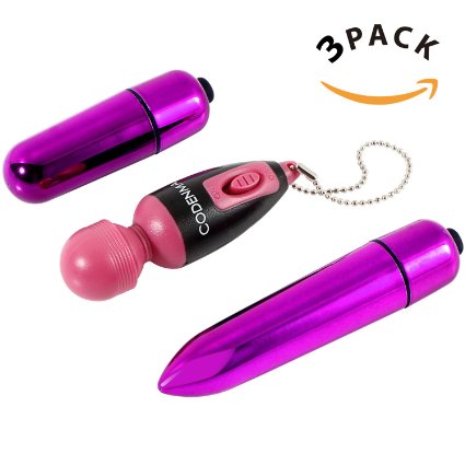 SEXY SLAVE Value Pack of 3 Vibrating Wireless Love Bullet Vibe Single Speed Vibrator Mini AV Wand Personal Massager Adult Sexy Toys for Women