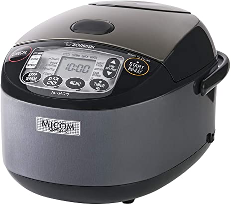 Zojirushi NL-GAC10 BM Umami Micom Rice Cooker & Warmer, 5.5-Cup, Metallic Black, Made in Japan