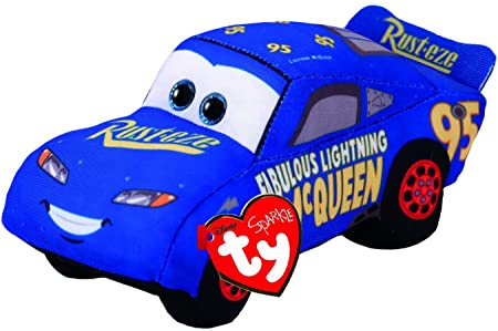 Ty Cars 3 Fabulous Lightning McQueen Plush Toy, Blue
