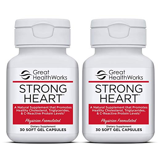 Strong Heart 30 Count (2 Pack) Omega 7 All Natural Supplement, Palmitoleic Fatty Acid to Promote Healthy Cholesterol Levels