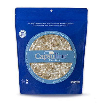 Capsuline Clear Gelatin Empty Capsules Size 4 1000 Count