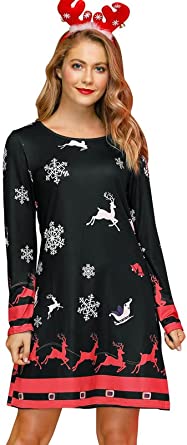 For G and PL Women Christmas Dress Long Sleeve Bodycon with Cute Printing XS-XXL