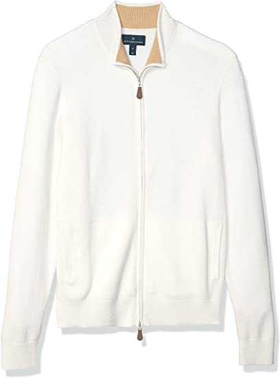 Buttoned Down Men's Cashmere Full-Zip Sweater