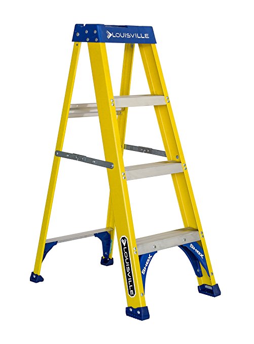 Louisville Ladder FS2004 250-Pound Duty Rating Fiberglass Step Ladder, 4-Feet