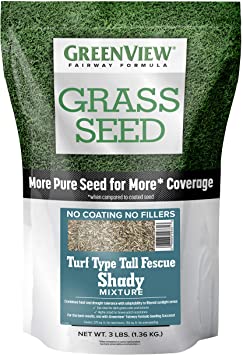 GreenView 2829349 Fairway Formula Grass Seed Turf Type Tall Fescue Shady Mixture, 3 lb