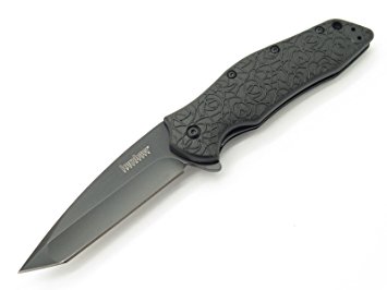 Kershaw 1835 1835TBLK Kuro Straight Tanto 4 1/8" Linerlock Speedsafe Assisted Flipper Folding Pocket Knife