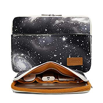 Canvaslife Black Star Pattern 360 Degree Protective 13 inch Canvas Laptop Sleeve with Pocket 13 inch 13.3 inch Laptop case 13 case 13 Sleeve