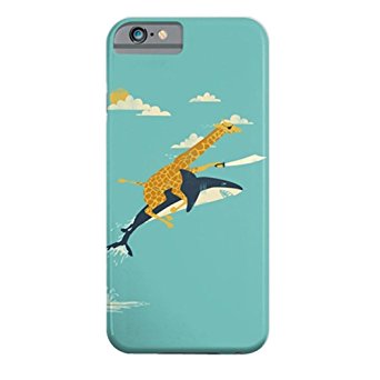 iPhone SE Case, ZQ-Link® Ultra Slim Soft TPU Gel Case Skin Cover Protective Bumper Case for Apple iPhone SE/5S/5 Giraffe Riding Shark Design