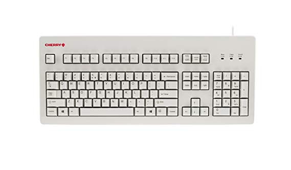 Cherry MX Board Silent Keyboard, White - 104 Keys