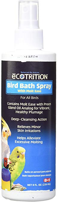 8 In 1 Pet Products BEOD141001 Ecotrition Bird Bath Spray, 8-Ounce